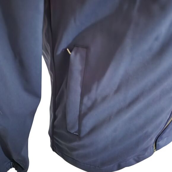 Banana Republic Soft Shell Jacket w/ Hood Pockets Blue Red Womens Size XXS - Picture 10 of 11